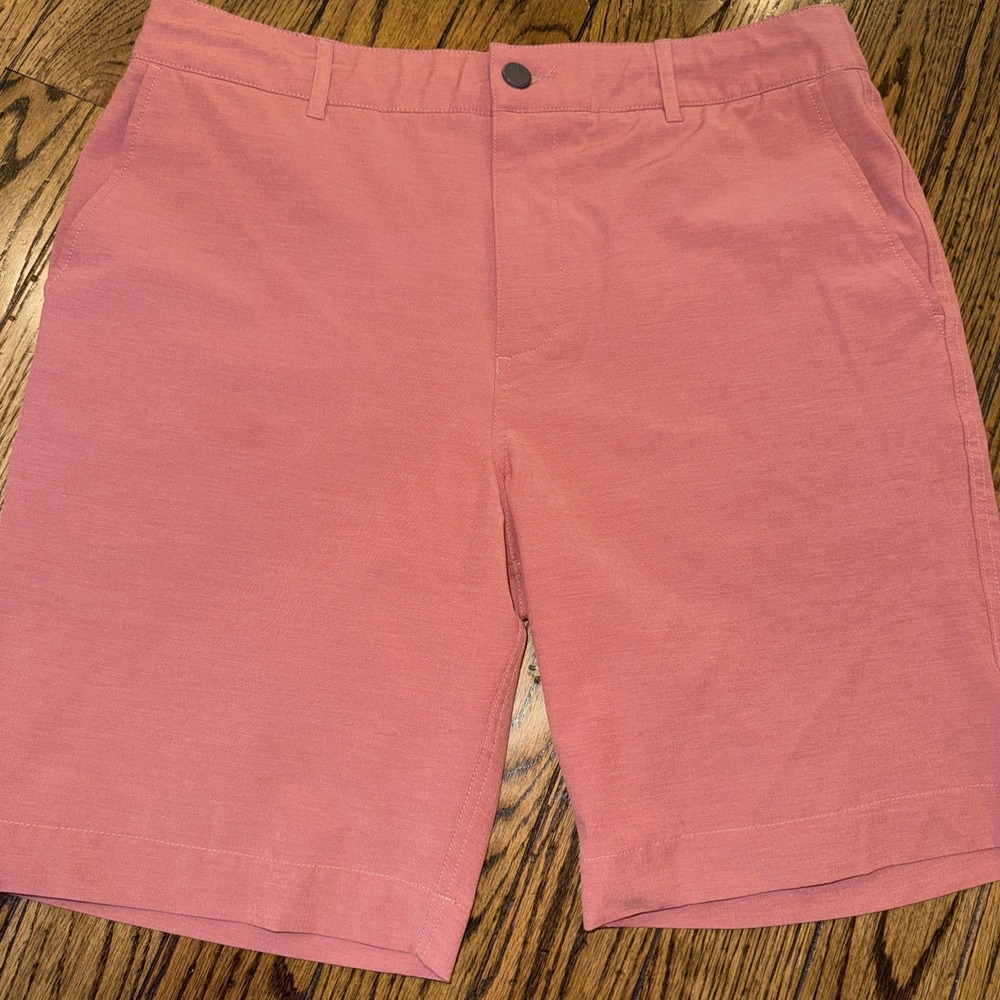 FAHERTY Pink Men's All Day Chino Shorts Stretch Cotton Blend Sz 32‎ Inseam 9"
